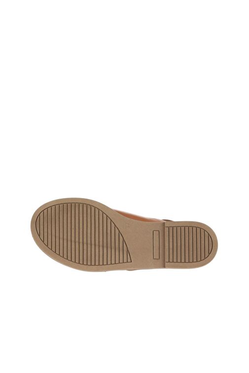 Bueno Shoes Taba Koyu Deri Kadın Düz Sandalet 01wa5700 - Görsel 6