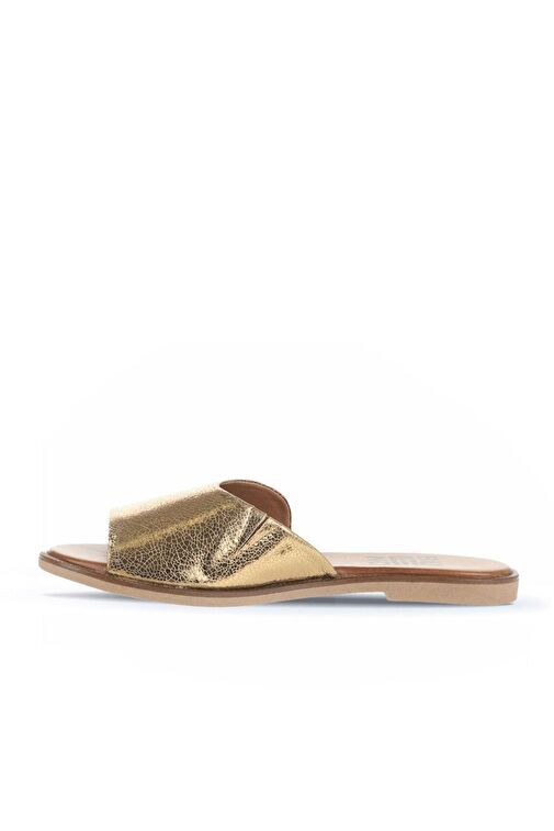 Bueno Shoes Bronz Deri Kadın Düz Terlik 01wa5701 - Görsel 4
