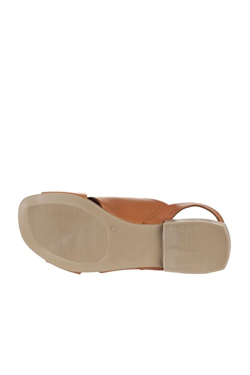 Bueno Shoes Taba Koyu Deri Kadın Sandalet 01wq5618 - Görsel 6