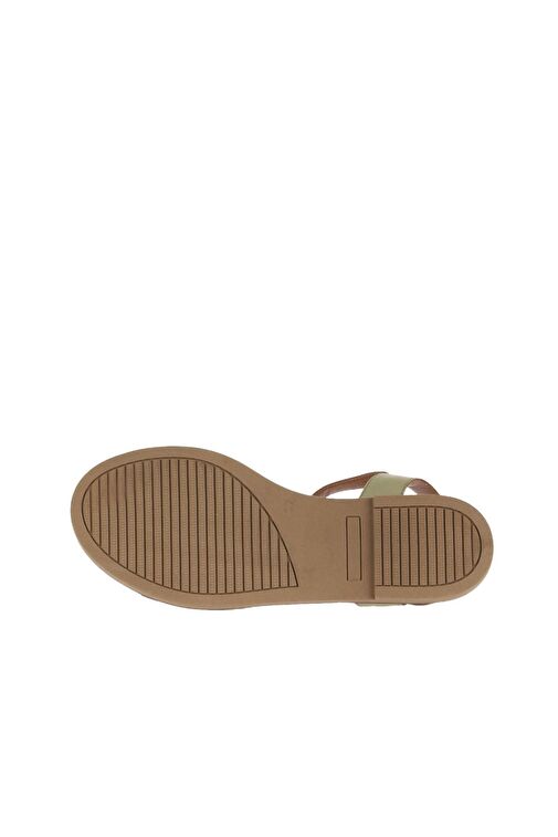 Bueno Shoes Haki Deri Kadın Düz Sandalet 01wa5704 - Görsel 6