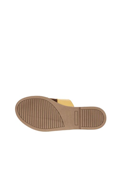 Bueno Shoes Sarı Deri Kadın Düz Terlik 01wa5705 - Görsel 6