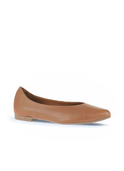 Bueno Shoes Kahverengi Deri Kadın Az Topuklu Ayakkabı 01wr3110 - Görsel 3