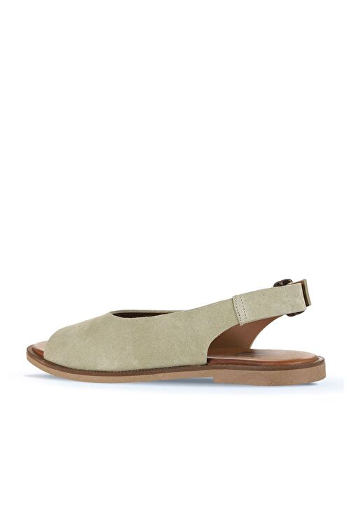 Bueno Shoes Yeşil Alf Süet Kadın Düz Sandalet 01wa5709 - Görsel 5