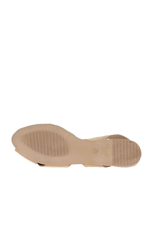 Bueno Shoes Taba Açık Alf Süet Kadın Düz Sandalet 01wa5805 - Görsel 6