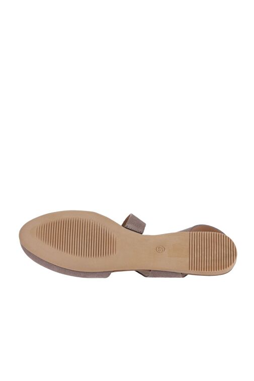 Bueno Shoes Gri Koyu Alf Süet Kadın Düz Sandalet 01wa5806 - Görsel 6