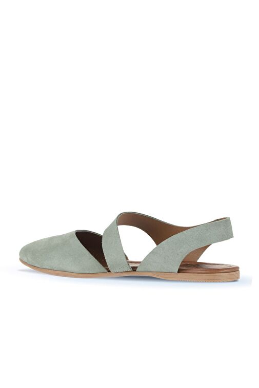 Bueno Shoes Yeşil Açık Alf Süet Kadın Düz Sandalet 01wa5806 - Görsel 5