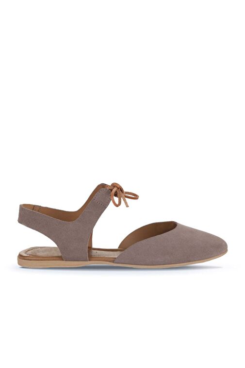 Bueno Shoes Gri Koyu Alf Süet Kadın Düz Sandalet 01wa5807 - Görsel 2