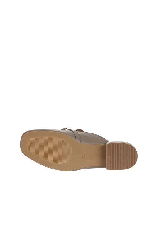 Bueno Shoes Gri Deri Kadın Topuklu Terlik 01wa6500 - Görsel 6