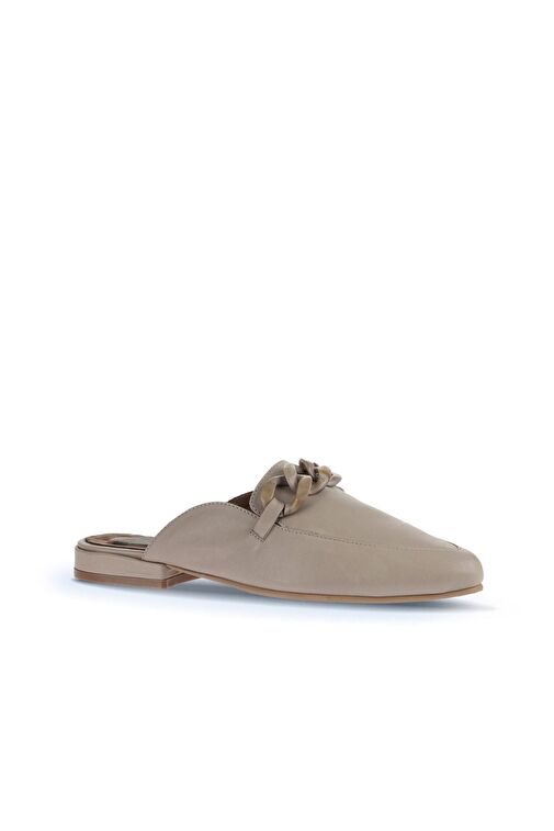 Bueno Shoes Gri Deri Kadın Düz Terlik 01wa0300 - Görsel 3