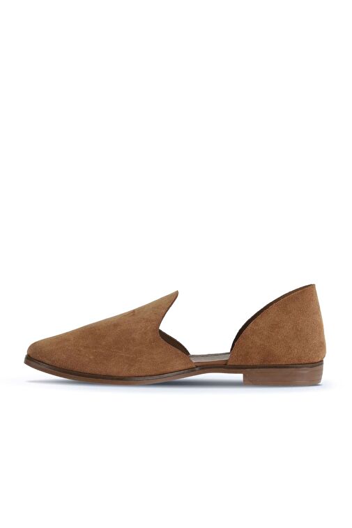 Bueno Shoes Taba Alf Süet Kadın Düz Sandalet 01wa7001 - Görsel 4