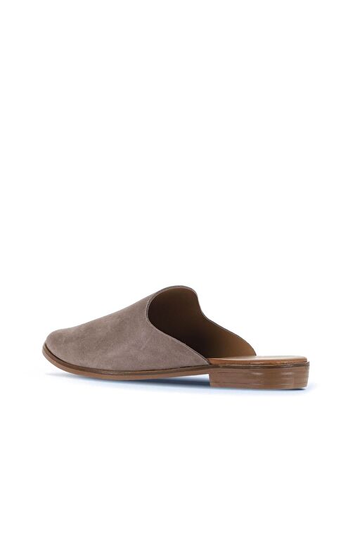 Bueno Shoes Gri Koyu Alf Süet Kadın Düz Terlik 01wa7006 - Görsel 5