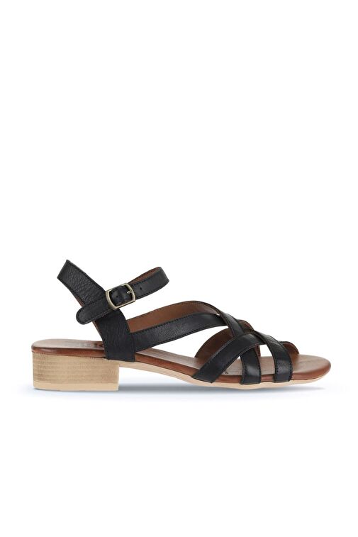 Bueno Shoes Siyah Khv-bej Deri Kadın Sandalet 01wa7300 - Görsel 2