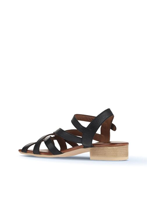 Bueno Shoes Siyah Khv-bej Deri Kadın Sandalet 01wa7300 - Görsel 5