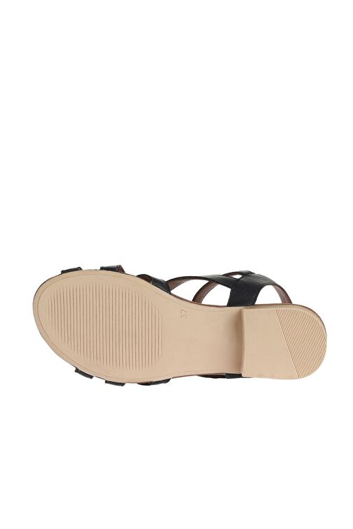 Bueno Shoes Siyah Khv-bej Deri Kadın Sandalet 01wa7300 - Görsel 6