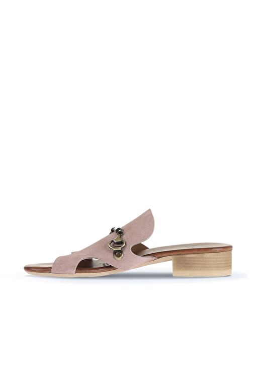 Bueno Shoes Pudra Alf Süet Kadın Topuklu Terlik 01wa7304 - Görsel 4