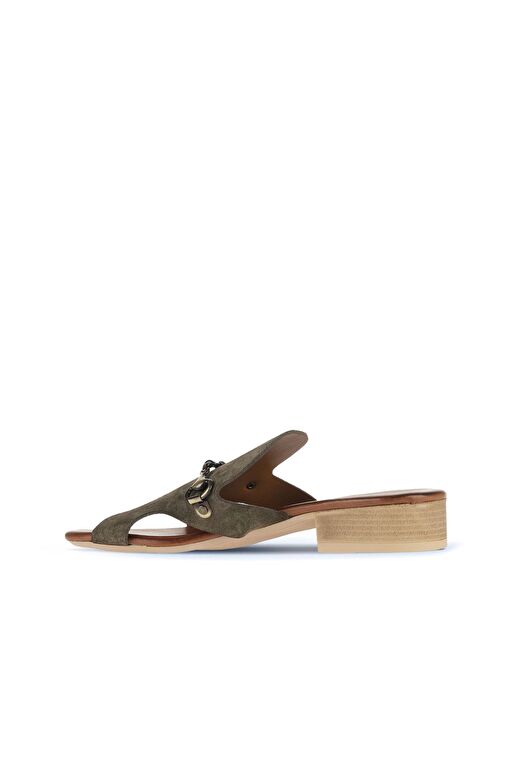 Bueno Shoes Haki Alf Süet Kadın Topuklu Terlik 01wa7304 - Görsel 5