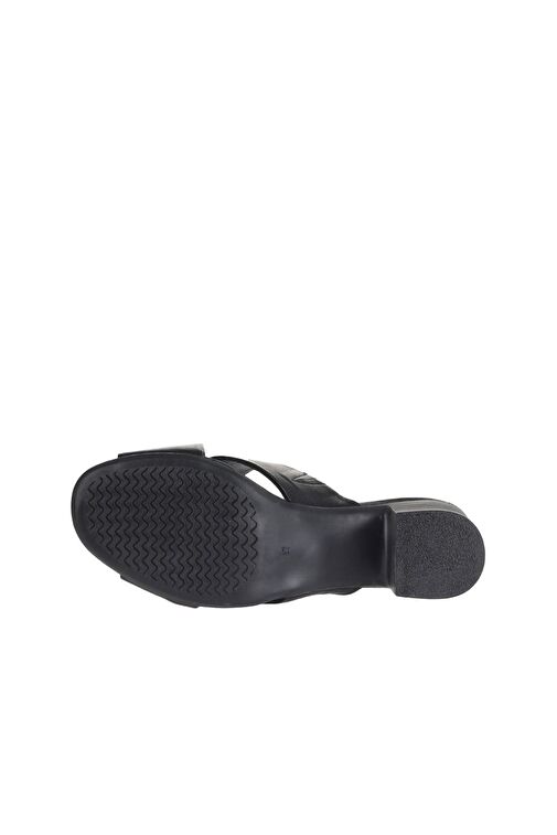 Bueno Shoes Siyah Deri Kadın Topuklu Terlik 01wa2809 - Görsel 6