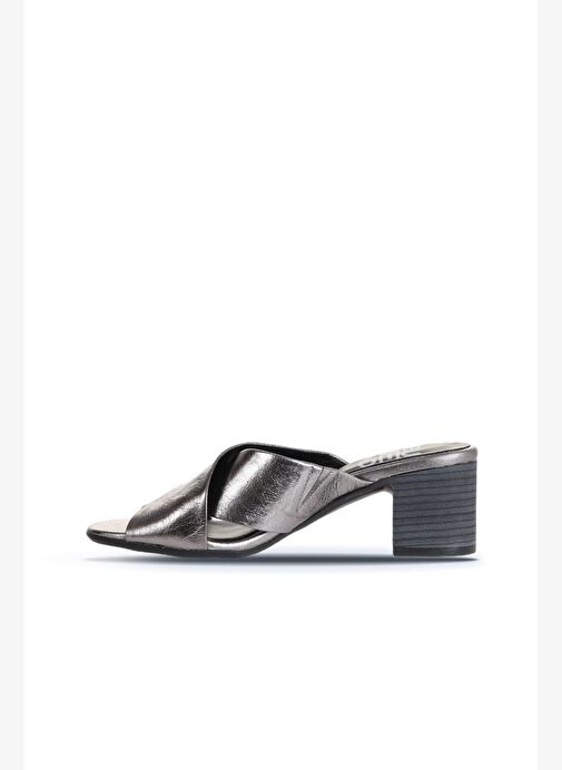 Bueno Shoes Kurşun Deri Kadın Topuklu Terlik 01wa2809 - Görsel 7