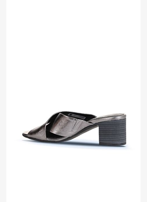 Bueno Shoes Kurşun Deri Kadın Topuklu Terlik 01wa2809 - Görsel 9