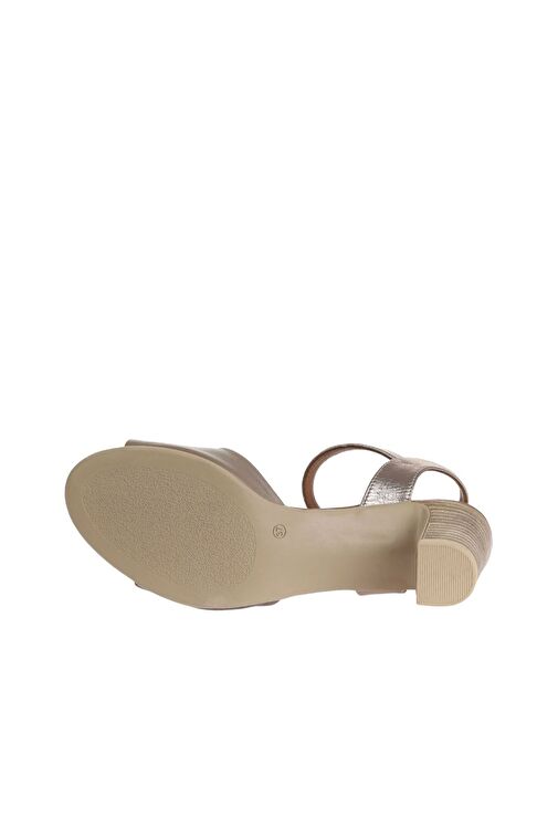 Bueno Shoes Gri Deri Kadın Topuklu Sandalet 01wa8000 - Görsel 6