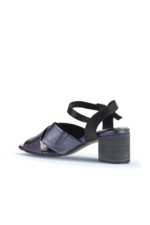 Bueno Shoes Lacivert Parlak Deri Kadın Topuklu Ayakkabı 01wa2810 - Görsel 5
