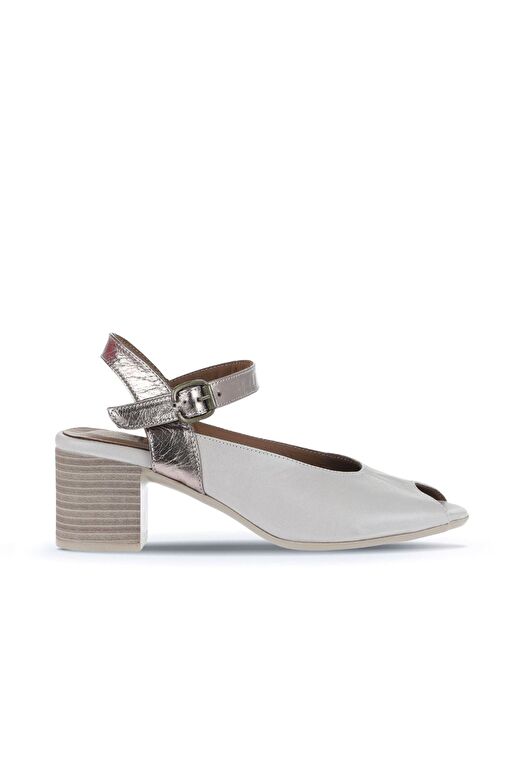 Bueno Shoes Gri Multi Deri Kadın Topuklu Sandalet 01wa2811 - Görsel 2