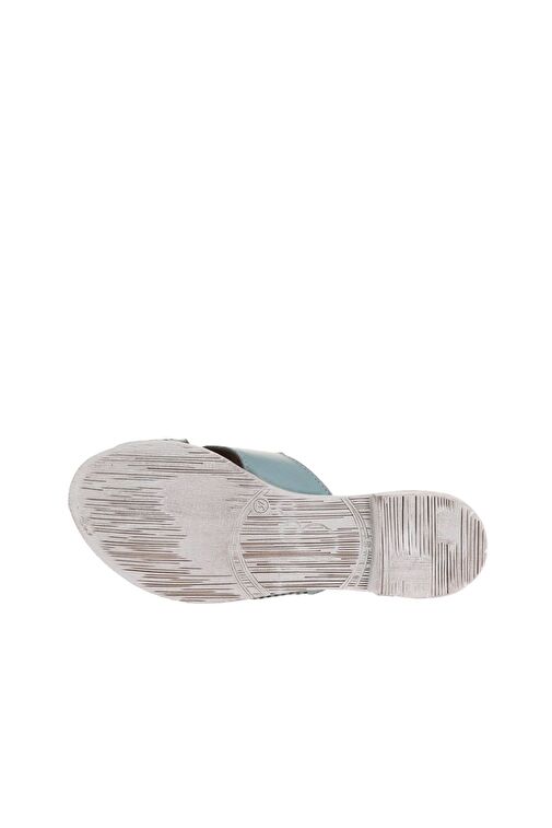 Bueno Shoes Mavi Deri Kadın Düz Terlik 01wa3005 - Görsel 6