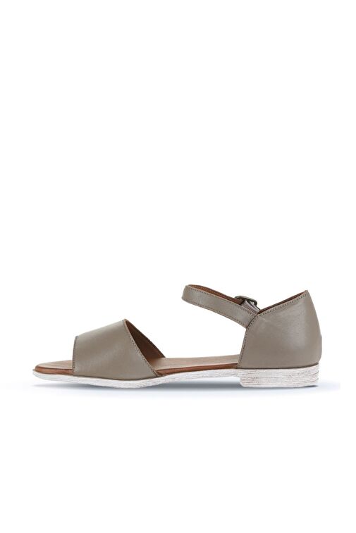 Bueno Shoes Gümüş Deri Kadın Düz Sandalet 01wa3006 - Görsel 4