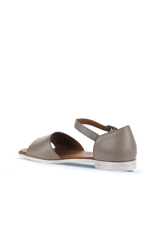 Bueno Shoes Gümüş Deri Kadın Düz Sandalet 01wa3006 - Görsel 5