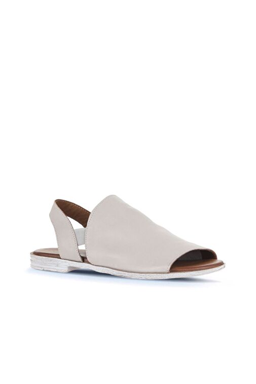 Bueno Shoes Gri Deri Kadın Düz Sandalet 01wa3008 - Görsel 3