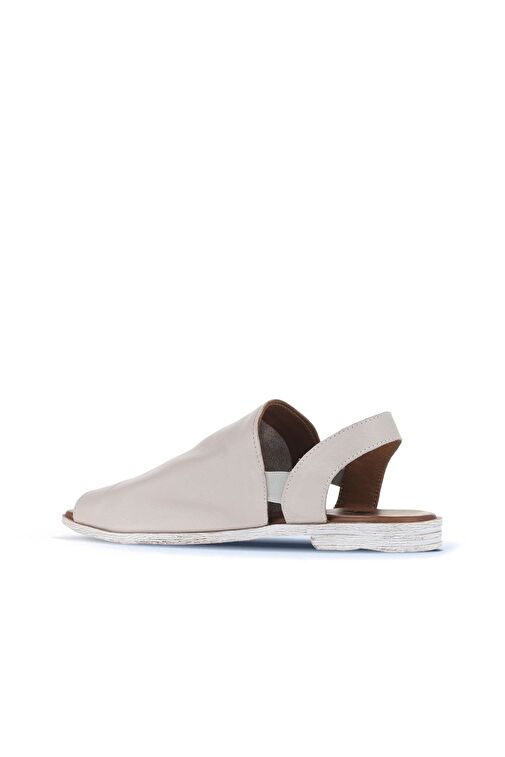 Bueno Shoes Gri Deri Kadın Düz Sandalet 01wa3008 - Görsel 4