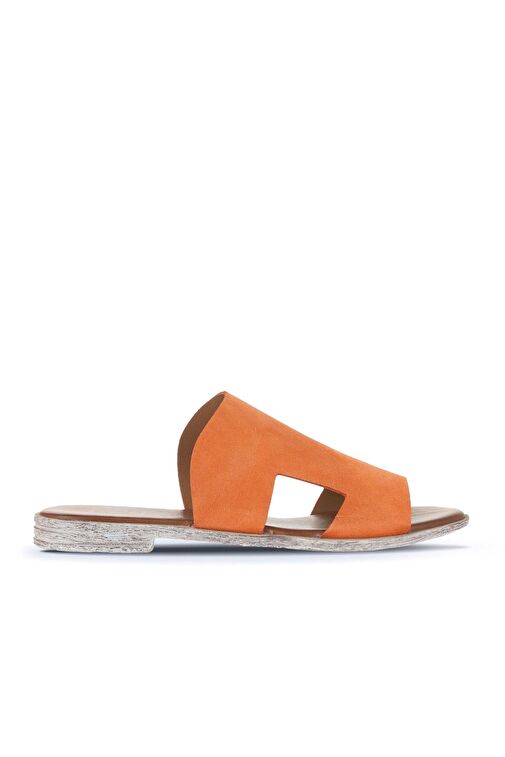 Bueno Shoes Turuncu Alf Süet Kadın Düz Terlik 01wa3012 - Görsel 2