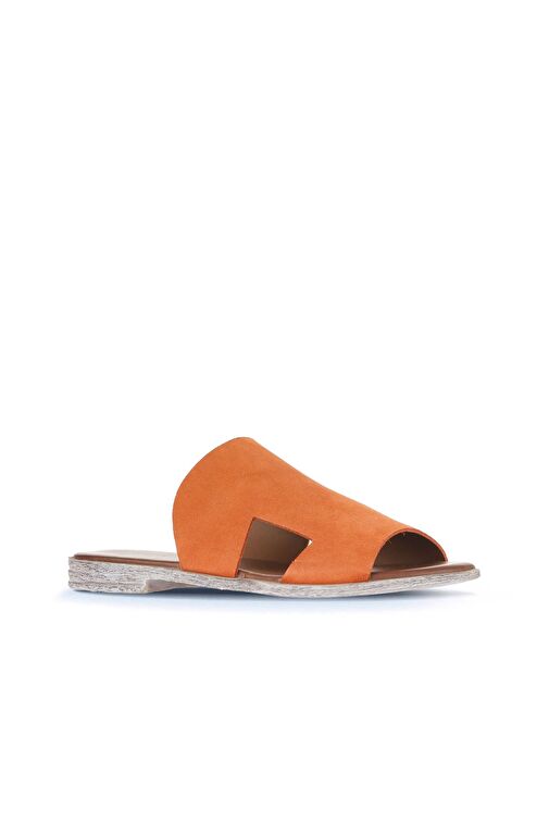 Bueno Shoes Turuncu Alf Süet Kadın Düz Terlik 01wa3012 - Görsel 3