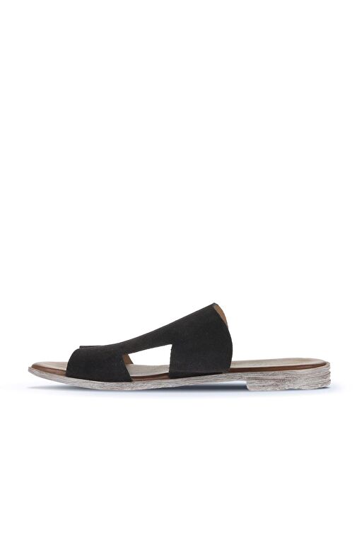 Bueno Shoes Siyah Alf Süet Kadın Düz Terlik 01wa3012 - Görsel 4