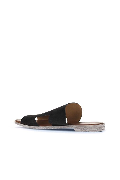 Bueno Shoes Siyah Alf Süet Kadın Düz Terlik 01wa3012 - Görsel 5