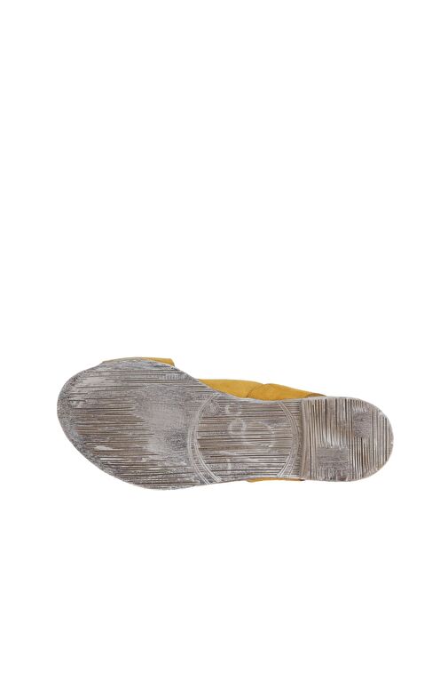 Bueno Shoes Sarı Alf Süet Kadın Düz Sandalet 01wa3015 - Görsel 6