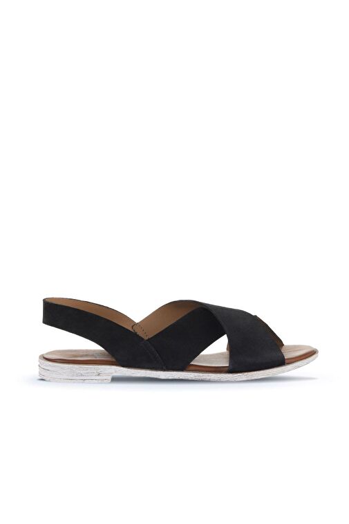 Bueno Shoes Siyah Alf Süet Kadın Düz Sandalet 01wa3015 - Görsel 2