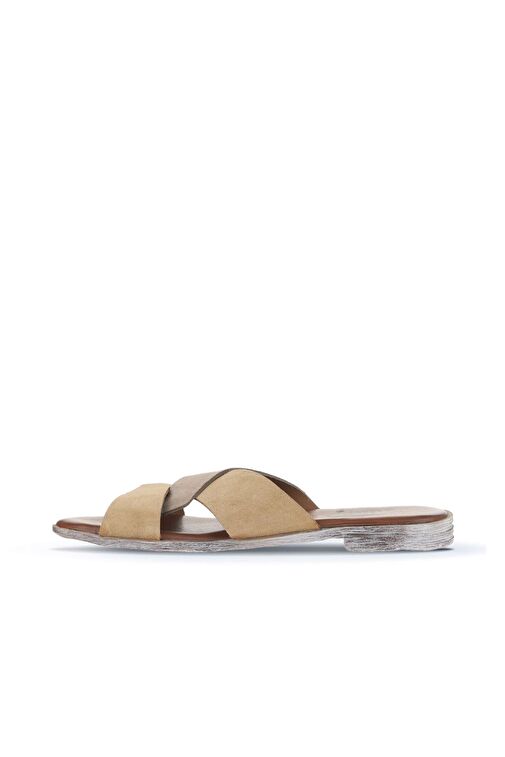 Bueno Shoes Kum Taba Alf Süet Kadın Düz Terlik 01wa3016 - Görsel 4