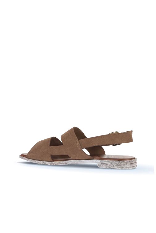 Bueno Shoes Taba Alf Süet Kadın Düz Sandalet 01wa3017 - Görsel 5