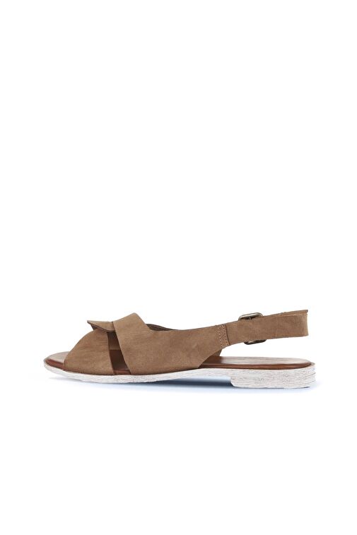Bueno Shoes Taba Alf Süet Kadın Düz Sandalet 01wa3018 - Görsel 5