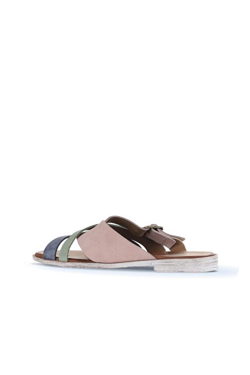 Bueno Shoes Pudra Multi Alf Süet Kadın Düz Terlik 01wa3019 - Görsel 5