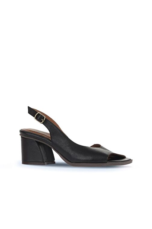 Bueno Shoes Siyah Deri Kadın Topuklu Sandalet 01wa3501 - Görsel 3