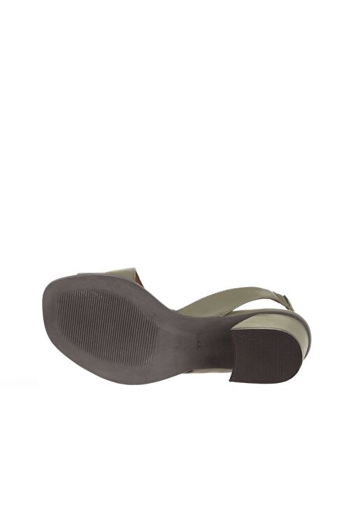 Bueno Shoes Haki Deri Kadın Topuklu Sandalet 01wa3502 - Görsel 6