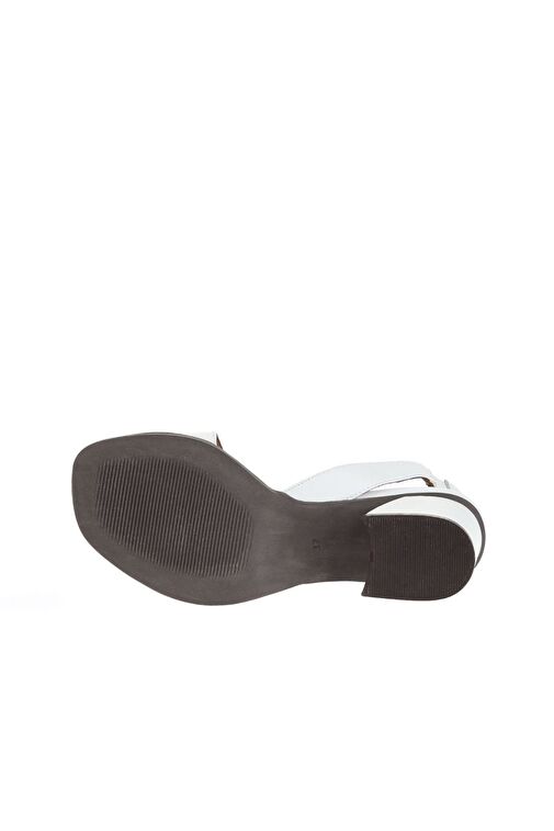 Bueno Shoes Beyaz Deri Kadın Topuklu Sandalet 01wa3502 - Görsel 6