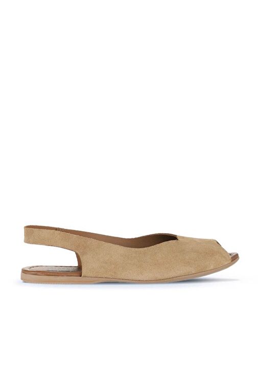 Bueno Shoes Taba Açık Alf Süet Kadın Düz Sandalet 01wa5804 - Görsel 2