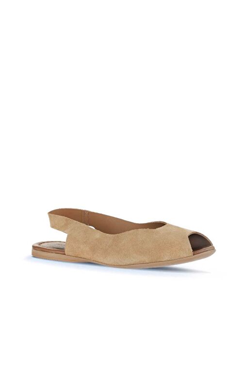 Bueno Shoes Taba Açık Alf Süet Kadın Düz Sandalet 01wa5804 - Görsel 3