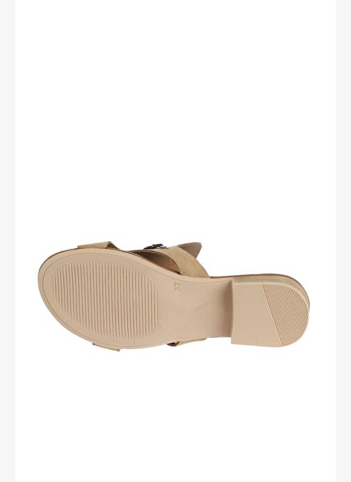 Bueno Shoes Taba Açık Alf Süet Kadın Topuklu Terlik 01wa7304 - Görsel 6