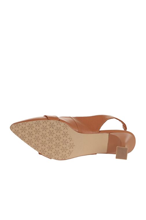 Bueno Shoes Taba Koyu Deri Kadın Topuklu Ayakkabı 01wa1306 - Görsel 6