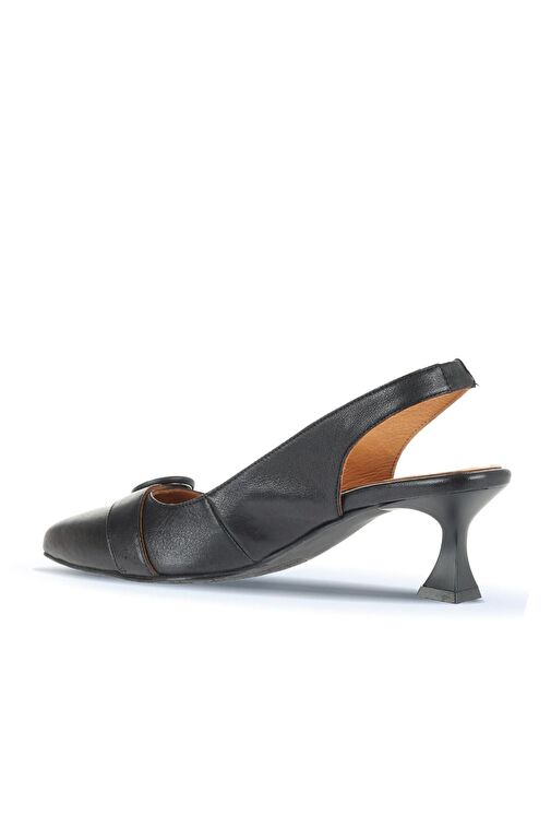 Bueno Shoes Siyah Deri Kadın Topuklu Ayakkabı 01wa1306 - Görsel 5