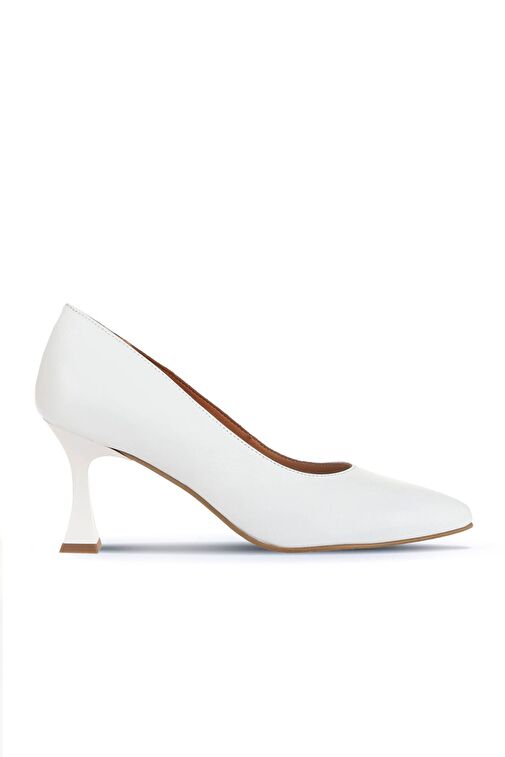 Bueno Shoes Beyaz Deri Kadın Topuklu Ayakkabı 01wa1401 - Görsel 2